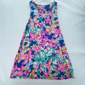 Lilly Pulitzer Blythe Swing Dress in Iris Blue Casa Azul Print Pima Cotton Small